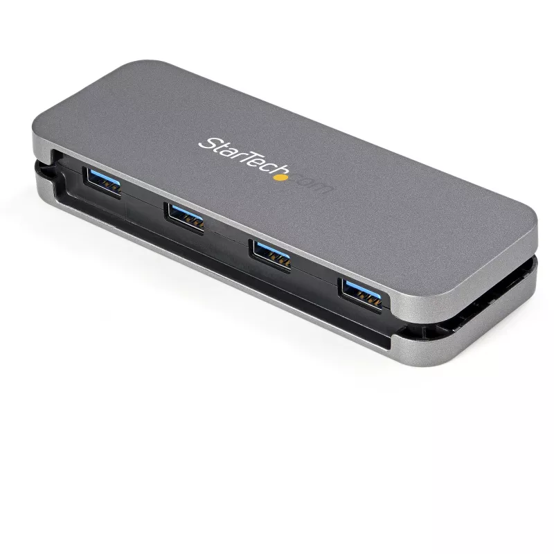 StarTech.com 4 prievadų USB-C šakotuvas - 4x USB-A - USB 3.0 Type-C šakotuvas - USB 3.2 Gen 1 (5 Gbps) - maitinamas iš magistralės nešiojamas USB-C į USB-A adapteris nešiojamam kompiuteriui - 28,5 cm kabelis su kabelio tvarkykle