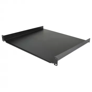 StarTech.com 1U serverio lentyna – universali konsolinė lentyna 19 colių tinklo įrangos stovui – plieninė, 20 kg talpa, 16 colių gylio, juoda