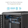 StarTech.com 1U serverio lentyna – universali konsolinė lentyna 19 colių tinklo įrangos stovui – plieninė, 20 kg talpa, 16 colių gylio, juoda
