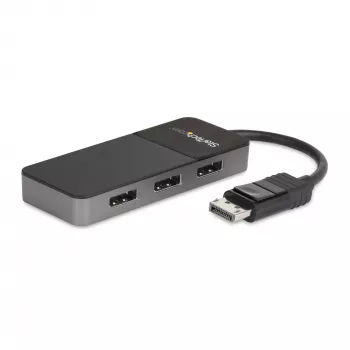 StarTech.com 3 prievadų kelių monitorių adapteris – DisplayPort 1.4 į 3x 4K DisplayPort vaizdo skirstytuvas – dvigubas arba trigubas 4K – nešiojamojo / stalinio kompiuterio DisplayPort MST centras keliems monitoriams – tik Windows PC