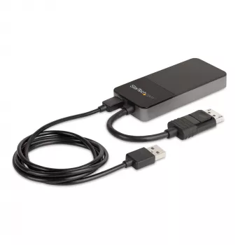StarTech.com 3 prievadų kelių monitorių adapteris – DisplayPort 1.4 į 3x 4K DisplayPort vaizdo skirstytuvas – dvigubas arba trigubas 4K – nešiojamojo / stalinio kompiuterio DisplayPort MST centras keliems monitoriams – tik Windows PC