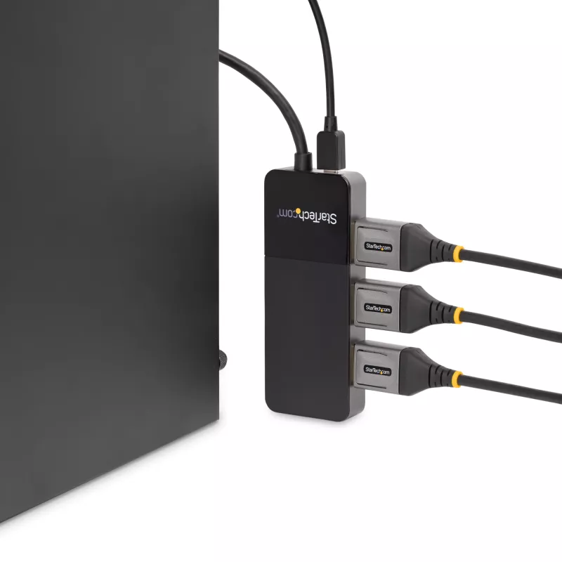 StarTech.com 3 prievadų kelių monitorių adapteris – DisplayPort 1.4 į 3x 4K DisplayPort vaizdo skirstytuvas – dvigubas arba trigubas 4K – nešiojamojo / stalinio kompiuterio DisplayPort MST centras keliems monitoriams – tik Windows PC