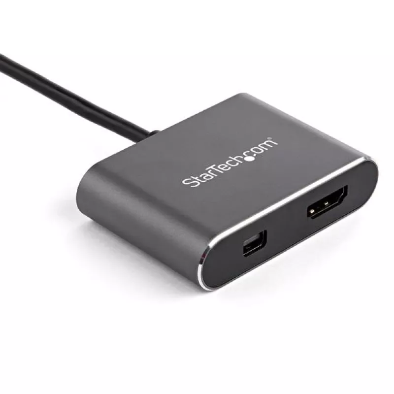 StarTech.com USB-C multiport video adapteris - 4K 60Hz USB-C į HDMI 2.0 arba Mini DisplayPort 1.2 monitoriaus adapteris - USB Type-C 2-in-1 ekrano keitiklis HDMI/MDP HBR2 HDR - TB3 suderinamas