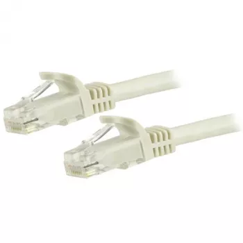 StarTech.com 1.5 m CAT6 Ethernet kabelis - Baltas CAT 6 Gigabit Ethernet laidas - 250 MHz 100 W PoE RJ45 UTP tinklo/jungiamasis laidas su apsauga nuo užsikabinimo ir įtempimo mažinimu, individualiai išbandytas