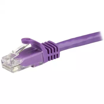 StarTech.com 1,5 m CAT6 Ethernet kabelis - violetinis CAT 6 Gigabit Ethernet laidas - 250 MHz 100 W PoE RJ45 UTP tinklo/jungiamasis laidas be užkabinimo su įtempimo mažinimu, individualiai išbandytas