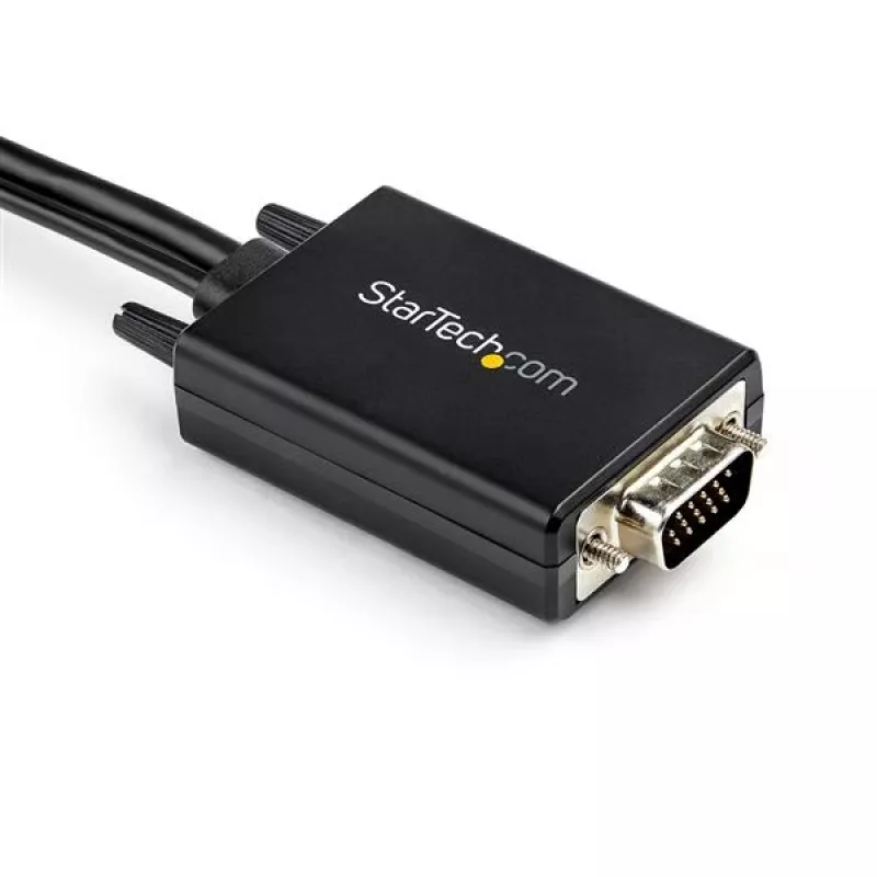 StarTech.com 2m VGA į HDMI keitiklio kabelis su USB garso palaikymu ir maitinimu – analoginis į skaitmeninį vaizdo adapterio kabelis, skirtas VGA kompiuteriui prijungti prie HDMI ekrano – 1080p, vyriškas į vyrišką monitoriaus kabelį