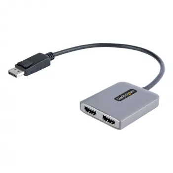 StarTech.com DP į dvigubą HDMI MST HUB - Du HDMI 4K 60Hz - DisplayPort kelių monitorių adapteris su 30cm kabeliu - DP 1.4 Multi Stream Transport Hub, DSC | HBR3 - DP į HDMI skirstytuvas