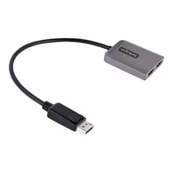 StarTech.com DP į dvigubą HDMI MST HUB - Du HDMI 4K 60Hz - DisplayPort kelių monitorių adapteris su 30cm kabeliu - DP 1.4 Multi Stream Transport Hub, DSC | HBR3 - DP į HDMI skirstytuvas