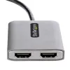 StarTech.com DP į dvigubą HDMI MST HUB - Du HDMI 4K 60Hz - DisplayPort kelių monitorių adapteris su 30cm kabeliu - DP 1.4 Multi Stream Transport Hub, DSC | HBR3 - DP į HDMI skirstytuvas
