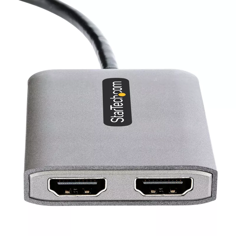 StarTech.com DP į dvigubą HDMI MST HUB - Du HDMI 4K 60Hz - DisplayPort kelių monitorių adapteris su 30cm kabeliu - DP 1.4 Multi Stream Transport Hub, DSC | HBR3 - DP į HDMI skirstytuvas