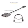 StarTech.com DP į dvigubą HDMI MST HUB - Du HDMI 4K 60Hz - DisplayPort kelių monitorių adapteris su 30cm kabeliu - DP 1.4 Multi Stream Transport Hub, DSC | HBR3 - DP į HDMI skirstytuvas