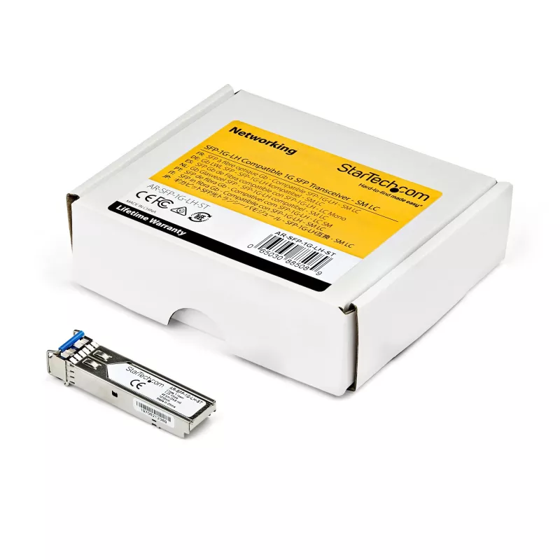 StarTech.com 10052 suderinamas SFP modulis - 1000BASE-LX - 1GbE vienmodis šviesolaidinis siųstuvas-imtuvas - 1GE gigabito Ethernet SFP - LC 10km - 1310nm - DDM