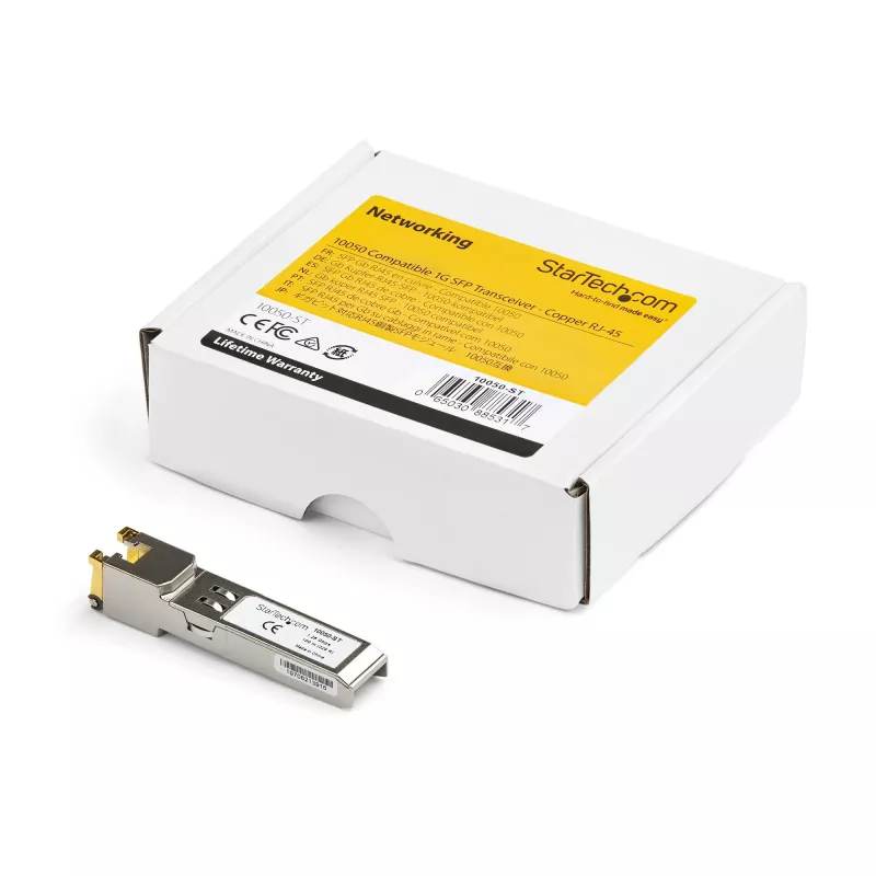 StarTech.com Extreme Networks 10050 suderinamas SFP modulis - 1000BASE-T - SFP į RJ45 Cat6/Cat5e - 1GE Gigabit Ethernet SFP - RJ-45 100 m