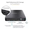 StarTech.com 4 Bay Thunderbolt 3 NVMe korpusas, M.2 NVMe SSD diskams, 1x DisplayPort vaizdo / 2x TB3 išvesties prievadai, 40Gbps, 72W maitinimo blokas, išorinis kietojo disko korpusas