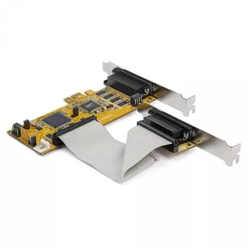 StarTech.com 8 prievadų PCI Express RS232 nuoseklioji adapterio kortelė, PCIe RS232 nuoseklioji kortelė, 16C1050 UART, mažo profilio nuoseklioji DB9 valdiklio / plėtinio kortelė, 15 kV ESD apsauga, skirta tik Windows - TAA
