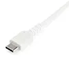 StarTech.com 2m USB A į USB C įkrovimo laidas – patvarus greitam įkrovimui ir sinchronizavimui USB 2.0 į USB Type C duomenų laidas – tvirtas TPE apvalkalas, aramido pluoštas, M/M, 3A, baltas