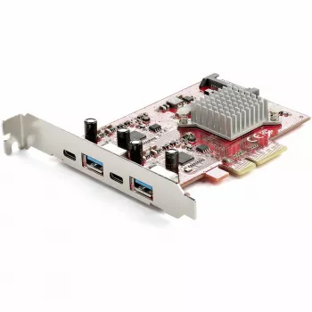StarTech.com 4 prievadų USB PCIe kortelė - 10Gbps USB PCI Express išplėtimo kortelė su 2 valdikliais - 2x USB-C ir 2x USB-A prievadai (USB 3.2/3.1 Gen 2) - USB/USB-C PCI-e kortelė - Pilnas profilis