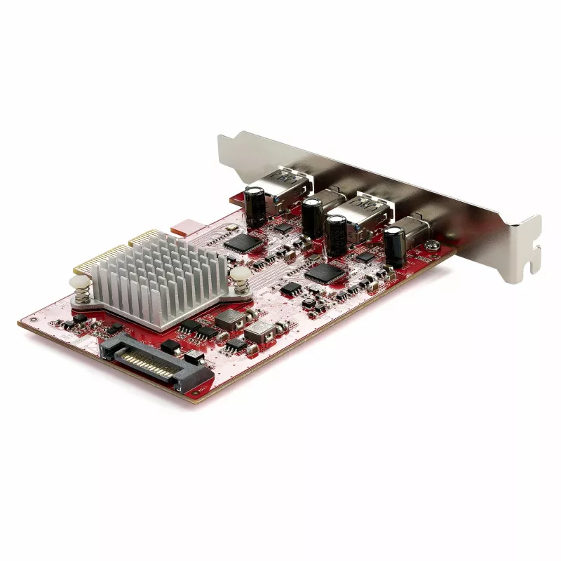 StarTech.com 4 prievadų USB PCIe kortelė - 10Gbps USB PCI Express išplėtimo kortelė su 2 valdikliais - 2x USB-C ir 2x USB-A prievadai (USB 3.2/3.1 Gen 2) - USB/USB-C PCI-e kortelė - Pilnas profilis