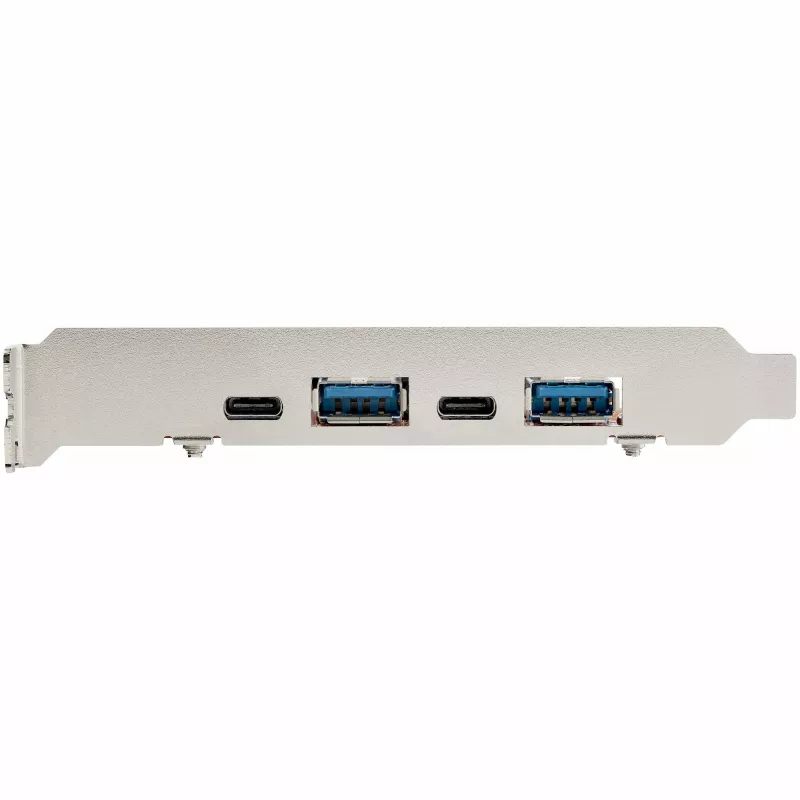 StarTech.com 4 prievadų USB PCIe kortelė - 10Gbps USB PCI Express išplėtimo kortelė su 2 valdikliais - 2x USB-C ir 2x USB-A prievadai (USB 3.2/3.1 Gen 2) - USB/USB-C PCI-e kortelė - Pilnas profilis