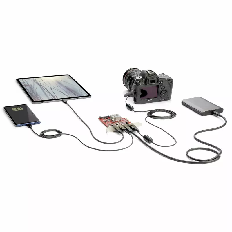 StarTech.com 4 prievadų USB PCIe kortelė - 10Gbps USB PCI Express išplėtimo kortelė su 2 valdikliais - 2x USB-C ir 2x USB-A prievadai (USB 3.2/3.1 Gen 2) - USB/USB-C PCI-e kortelė - Pilnas profilis