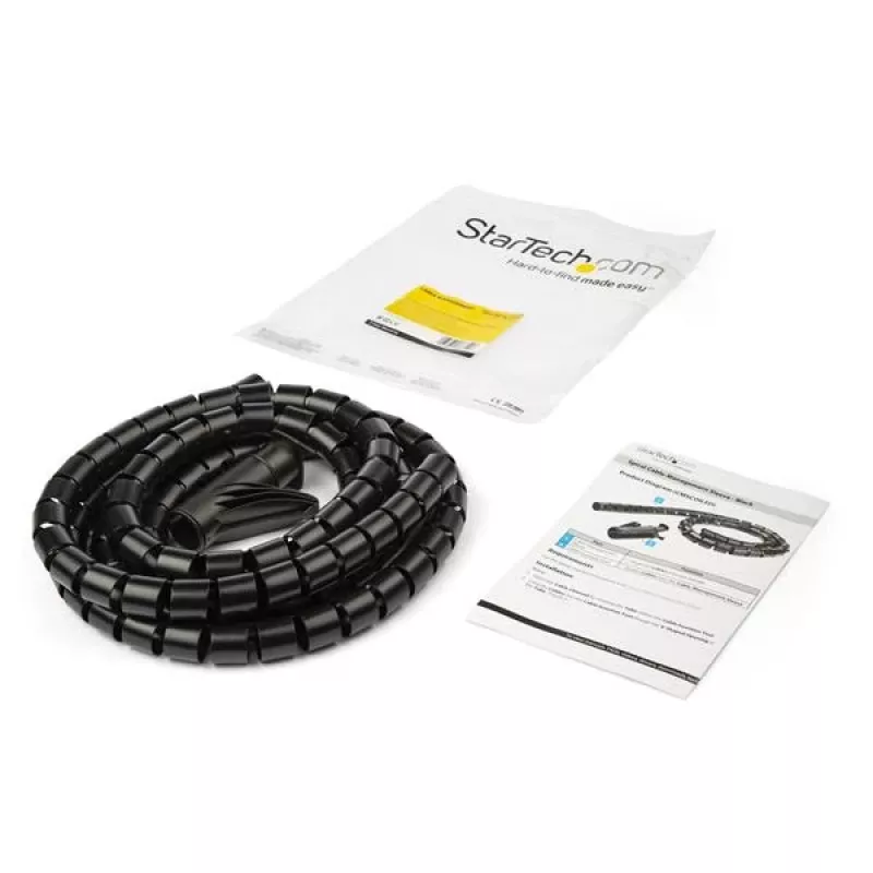 StarTech.com 2,5 m (8,2 pėdos) kabelių valdymo spiralinė rankovė - 25 mm (1 colio) skersmuo