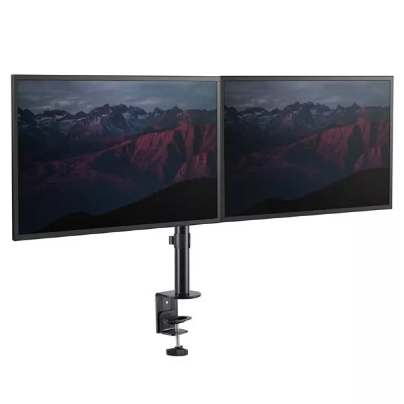 StarTech.com ARMDUAL3 – Dviguba monitorių rankena su C spaustuvu, VESA, iki 32 colių, reguliuojamas aukštis/pakreipimas/pasukimas/sukimas