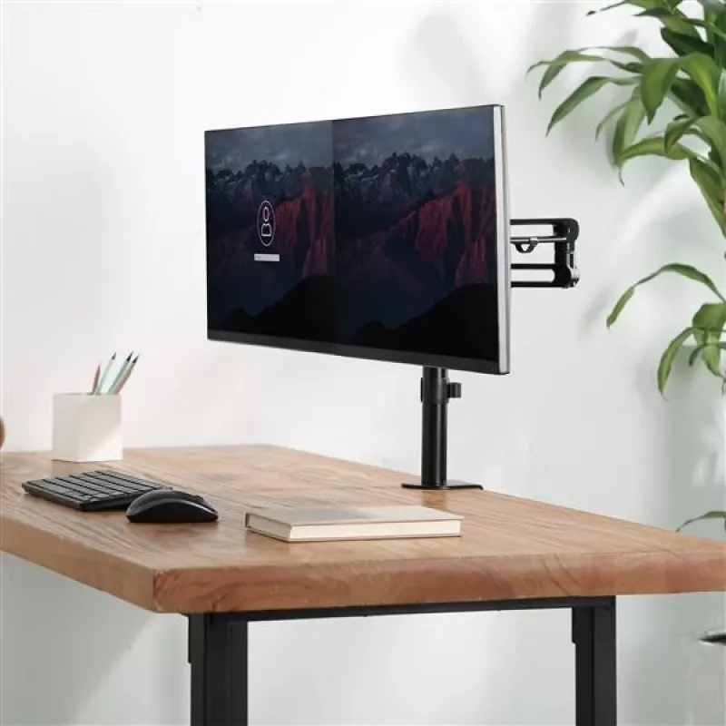 StarTech.com ARMDUAL3 – Dviguba monitorių rankena su C spaustuvu, VESA, iki 32 colių, reguliuojamas aukštis/pakreipimas/pasukimas/sukimas