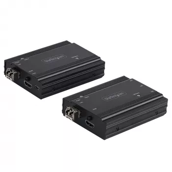 StarTech.com 4K HDMI KVM ilgintuvas per šviesolaidį - HDMI vaizdo ir USB nuotolinis KVM jungiklis/konsolės ilgintuvas - iki 300 m (daugiamodis) - 2x 10G MMF SFP+ moduliai - KVM ilginimo rinkinys (TX/RX)