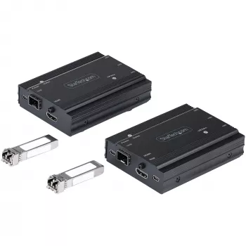 StarTech.com 4K HDMI KVM ilgintuvas per šviesolaidį - HDMI vaizdo ir USB nuotolinis KVM jungiklis/konsolės ilgintuvas - iki 300 m (daugiamodis) - 2x 10G MMF SFP+ moduliai - KVM ilginimo rinkinys (TX/RX)