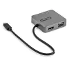 StarTech.com USB-C kelių prievadų adapteris – USB 3.1 Gen 2 Type-C mini dokas – USB-C į 4K HDMI arba 1080p VGA vaizdą – 10Gbps USB-A, USB-C, GbE – nešiojamas kelioninis nešiojamojo kompiuterio dokas – veikia su Thunderbolt 3