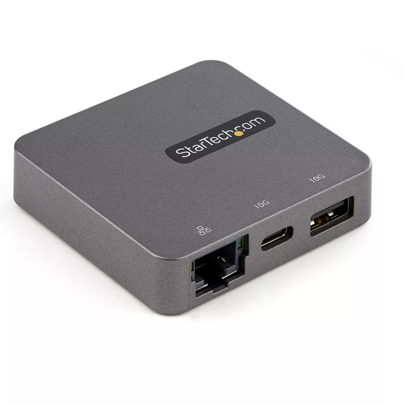 StarTech.com USB-C kelių prievadų adapteris – USB 3.1 Gen 2 Type-C mini dokas – USB-C į 4K HDMI arba 1080p VGA vaizdą – 10Gbps USB-A, USB-C, GbE – nešiojamas kelioninis nešiojamojo kompiuterio dokas – veikia su Thunderbolt 3