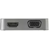 StarTech.com USB-C kelių prievadų adapteris – USB 3.1 Gen 2 Type-C mini dokas – USB-C į 4K HDMI arba 1080p VGA vaizdą – 10Gbps USB-A, USB-C, GbE – nešiojamas kelioninis nešiojamojo kompiuterio dokas – veikia su Thunderbolt 3