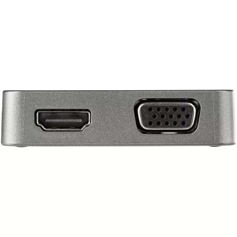 StarTech.com USB-C kelių prievadų adapteris – USB 3.1 Gen 2 Type-C mini dokas – USB-C į 4K HDMI arba 1080p VGA vaizdą – 10Gbps USB-A, USB-C, GbE – nešiojamas kelioninis nešiojamojo kompiuterio dokas – veikia su Thunderbolt 3