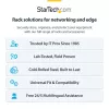 StarTech.com 4U sieninis tinklo stovas - 14 colių gylis (žemo profilio) - 19 colių pataisų skydo laikiklis sekliems serveriams ir IT įrangai, tinklo jungikliams - 44 svarų/20 kg apkrova, juoda