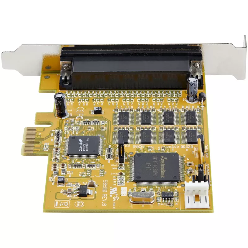StarTech.com 8 prievadų PCI Express RS232 nuosekliojo ryšio adapterio kortelė, PCIe RS232 nuoseklioji kortelė, 16C1050 UART, kelių prievadų DB9 valdiklio / išplėtimo kortelė, 15kV ESD apsauga, skirta tik Windows - TAA