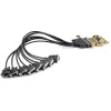 StarTech.com 8 prievadų PCI Express RS232 nuosekliojo ryšio adapterio kortelė, PCIe RS232 nuoseklioji kortelė, 16C1050 UART, kelių prievadų DB9 valdiklio / išplėtimo kortelė, 15kV ESD apsauga, skirta tik Windows - TAA