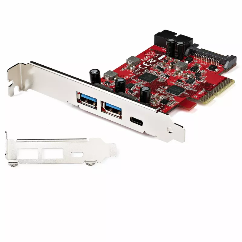 „StarTech.com“ 5 prievadų USB PCIe kortelė – 10Gbps USB 3.1 Gen 2 PCIe kortelė su 1x USB-C ir 2x USB-A – 1x 2 prievadų IDC (vidinis 5Gbps USB lizdų plėtinys) – USB-C PCI Express valdiklio kortelė