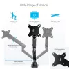 StarTech.com stalinis monitoriaus laikiklis su 2x USB 3.0 prievadais, plonas viso judesio vieno monitoriaus tvirtinimas, iki 34 colių (8 kg) VESA, spaustuvinis/įleidžiamas montavimas, mechaninė spyruoklė