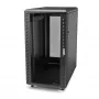 StarTech.com 4-Post 32U Server Rack Cabinet, užrakinama 19 colių duomenų spinta kompiuteriams, AV/IT įrangai, biuro / namų tinklo stovas su ratukais ir reguliuojamais montavimo bėgeliais