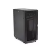 StarTech.com 4-Post 32U Server Rack Cabinet, užrakinama 19 colių duomenų spinta kompiuteriams, AV/IT įrangai, biuro / namų tinklo stovas su ratukais ir reguliuojamais montavimo bėgeliais
