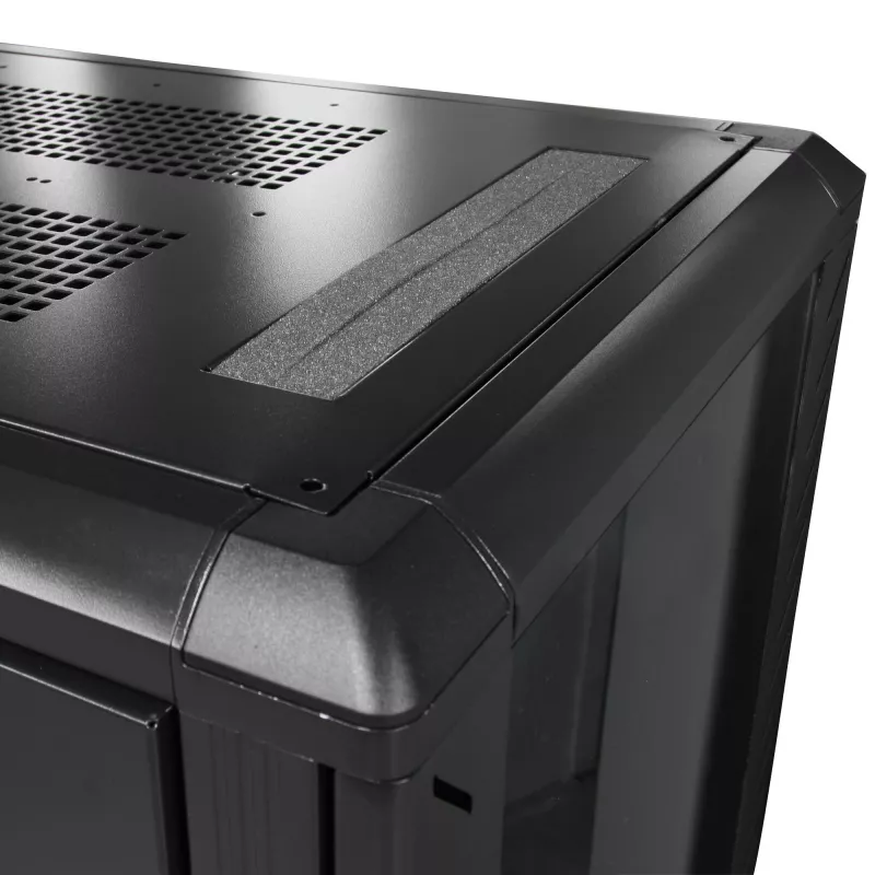StarTech.com 4-Post 32U Server Rack Cabinet, užrakinama 19 colių duomenų spinta kompiuteriams, AV/IT įrangai, biuro / namų tinklo stovas su ratukais ir reguliuojamais montavimo bėgeliais