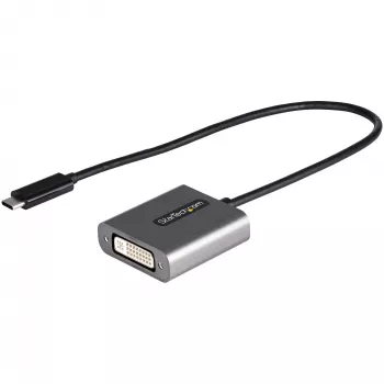StarTech.com USB-C į DVI adapteris - 1920x1200p USB-C į DVI-D adapteris - USB Type C į DVI monitorių - vaizdo keitiklis - suderinamas su Thunderbolt 3 - 12 colių ilgio pritvirtintas kabelis - atnaujinta CDP2DVI versija