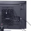 StarTech.com Universalus TV priedų laikiklis - reguliuojamas TV ir sieninis laikiklis - medijos leistuvams/ maršrutizatoriams/ modemams/ AV jungikliams ir plėstuvams/ Apple TV - paslėptas kabelinės dėžutės laikiklis už TV - 11 svarų (5 kg)