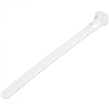 StarTech.com 5 colių (12 cm) daugkartiniai kabelių raiščiai - 7 mm pločio, 30 mm ryšulio skersmuo, 22 kg tempimo stipris, atlaisvinami nailoniniai raiščiai, vidaus/lauko, 94V-2/UL sertifikuoti, 100 vnt. pakuotė - balti
