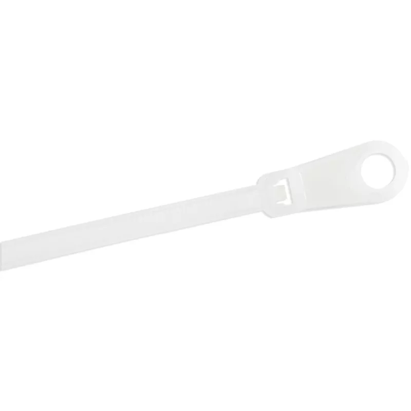 StarTech.com 4 colių (10 cm) kabelių raiščiai su tvirtinimo anga - 1/16 colio (2 mm) pločio, 7/8 colio (24 mm) ryšulio skersmuo, 18 svarų (8 kg) tempimo stipris, nailonas 66, savaime užsifiksuojantys raiščiai su varžto anga, UL sertifikuota, 100 vnt. paku