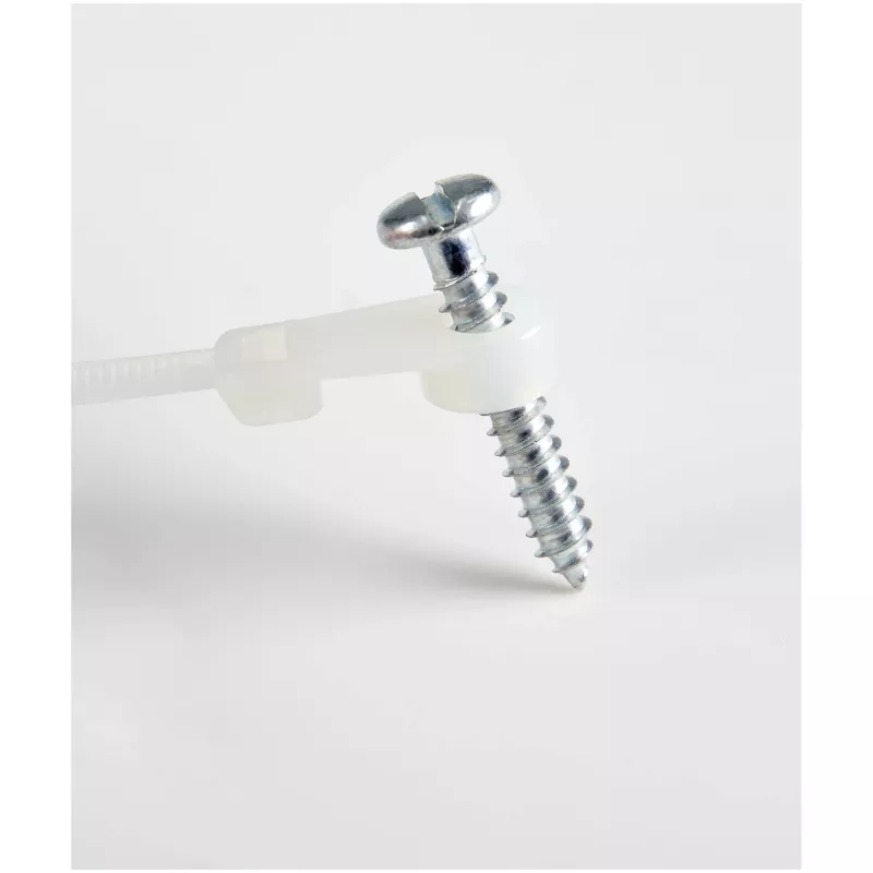 StarTech.com 4 colių (10 cm) kabelių raiščiai su tvirtinimo anga - 1/16 colio (2 mm) pločio, 7/8 colio (24 mm) ryšulio skersmuo, 18 svarų (8 kg) tempimo stipris, nailonas 66, savaime užsifiksuojantys raiščiai su varžto anga, UL sertifikuota, 100 vnt. paku