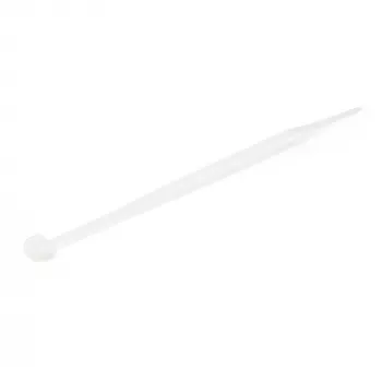 StarTech.com 4 colių (10 cm) kabelių raiščiai - 1/16 colio (2 mm) pločio, 7/8 colio (22 mm) ryšulio skersmuo, 18 svarų (8 kg) tempimo stiprumas, nailoniniai savaime fiksuojantys raiščiai su lenktu galu - 94V-2/UL sertifikuoti, 100 vnt. pakuotė, balti