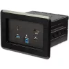„StarTech.com“ Konferencinės patalpos dokų stotelė – universalus nešiojamojo kompiuterio dokas – 4K HDMI, 60W maitinimo tiekimas, USB šakotuvas, GbE, garsas – į stalą montuojama jungčių dėžutė susitikimų / posėdžių erdvėms