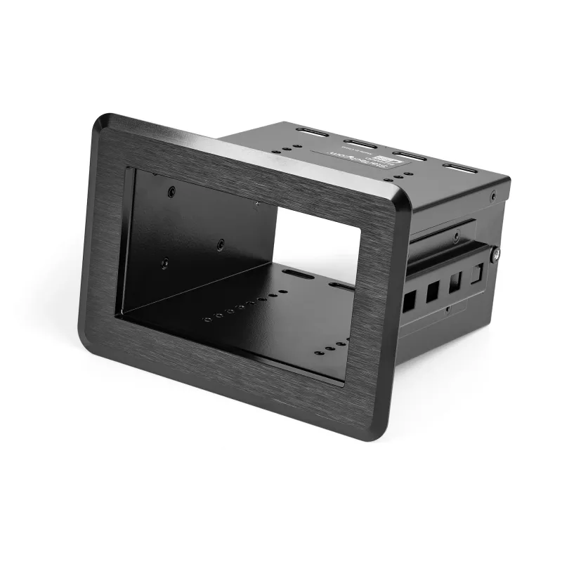 „StarTech.com“ Konferencinės patalpos dokų stotelė – universalus nešiojamojo kompiuterio dokas – 4K HDMI, 60W maitinimo tiekimas, USB šakotuvas, GbE, garsas – į stalą montuojama jungčių dėžutė susitikimų / posėdžių erdvėms