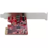 StarTech.com 1-Port USB 3.2 Gen 2x2 PCIe kortelė, USB-C 20Gbps SuperSpeed PCI Express 3.0 x4 valdiklis, USB Type-C adapterio kortelė, tik duomenys, Windows/macOS/Linux, TAA